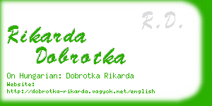 rikarda dobrotka business card